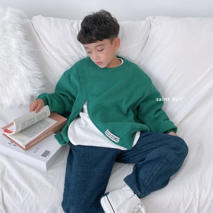 SAINT DOLL - Korean Children Fashion - #Kfashion4kids - Slit Patch Sweatshirt - 6