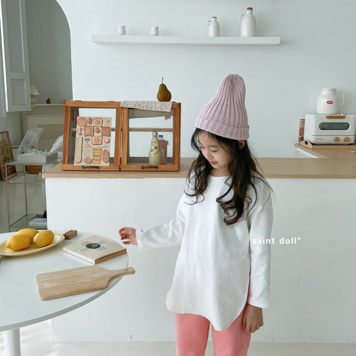 SAINT DOLL - Korean Children Fashion - #Kfashion4kids - Peach Slit Tee - 10
