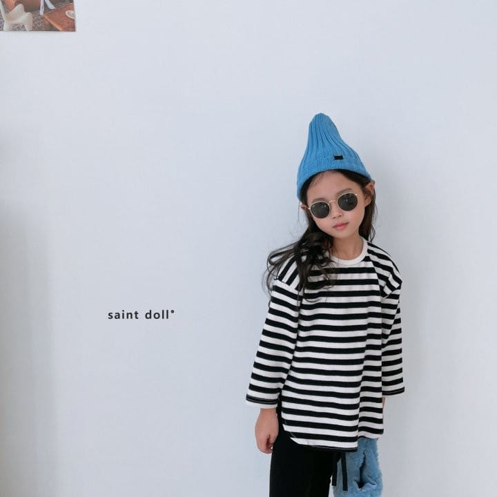 SAINT DOLL - Korean Children Fashion - #Kfashion4kids - Peach Slit Tee - 6