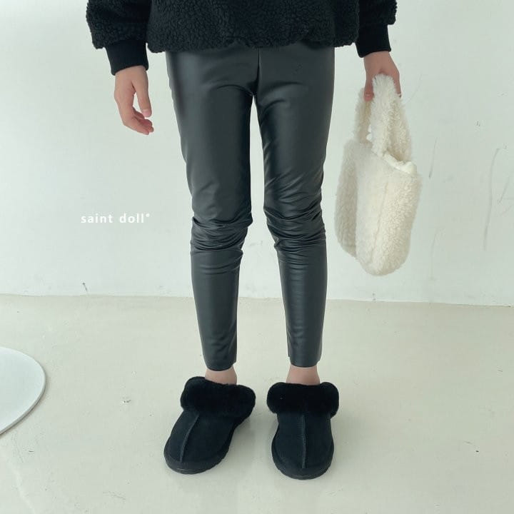 SAINT DOLL - Korean Children Fashion - #Kfashion4kids - Fleece Leather Leggings