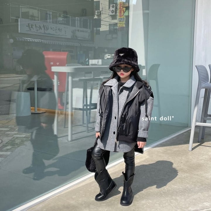 SAINT DOLL - Korean Children Fashion - #Kfashion4kids - Fleece Leather Leggings - 4