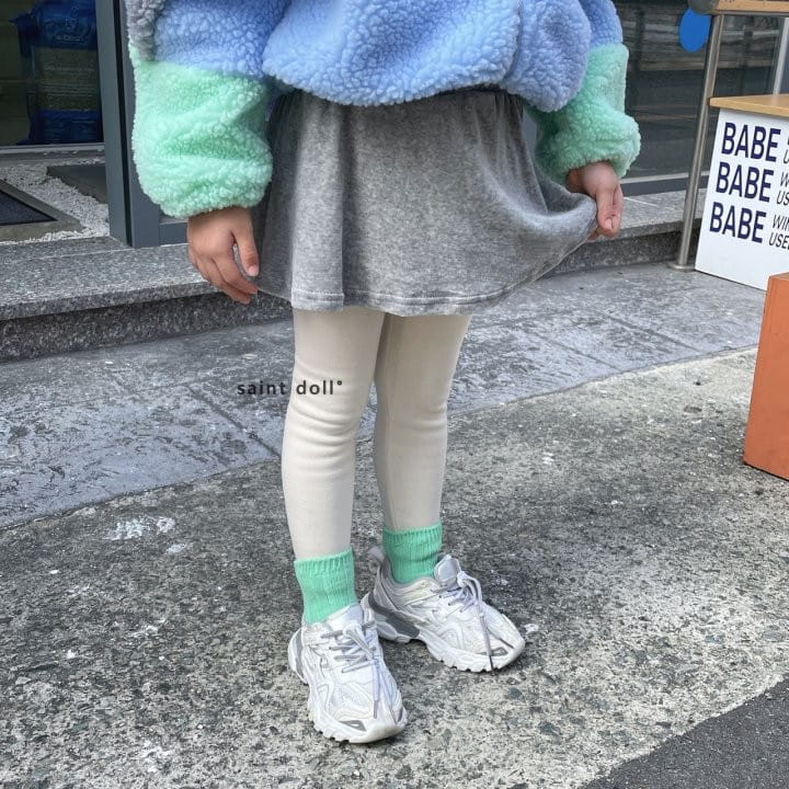 SAINT DOLL - Korean Children Fashion - #Kfashion4kids - Veloure Skirt Leggings - 7