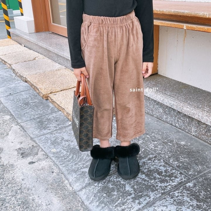 SAINT DOLL - Korean Children Fashion - #Kfashion4kids - Veloure Wide Pants - 2