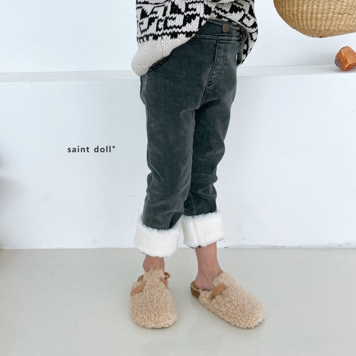 SAINT DOLL - Korean Children Fashion - #Kfashion4kids - Fleece Roll-up Pants - 10