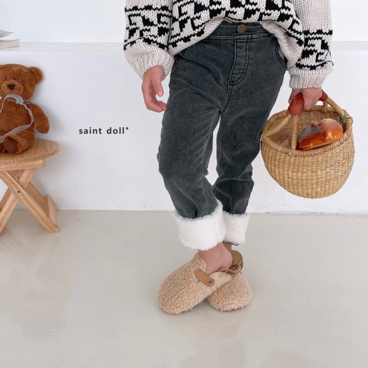 SAINT DOLL - Korean Children Fashion - #Kfashion4kids - Fleece Roll-up Pants - 9