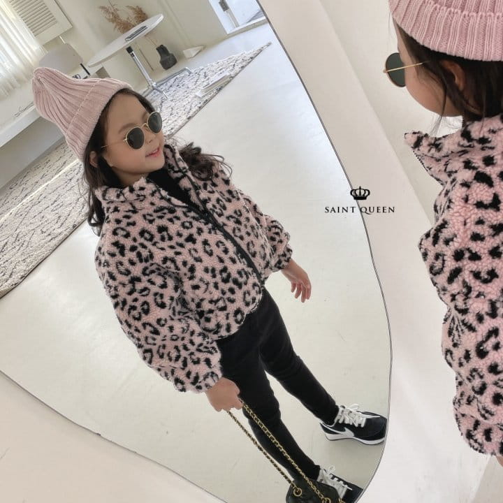 SAINT QUEEN - Korean Children Fashion - #Kfashion4kids - Leopard Fleece Jumper - 10
