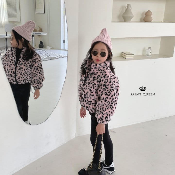 SAINT QUEEN - Korean Children Fashion - #Kfashion4kids - Leopard Fleece Jumper - 11
