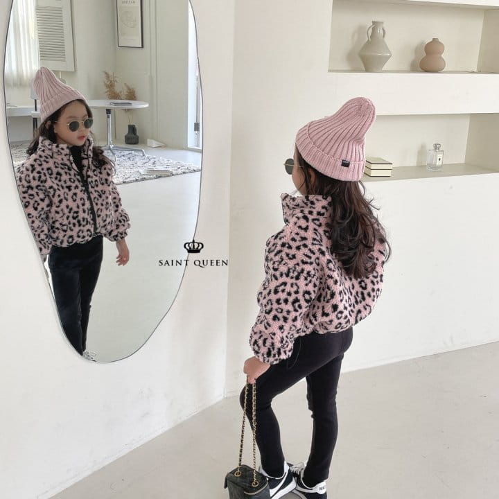 SAINT QUEEN - Korean Children Fashion - #Kfashion4kids - Leopard Fleece Jumper - 6