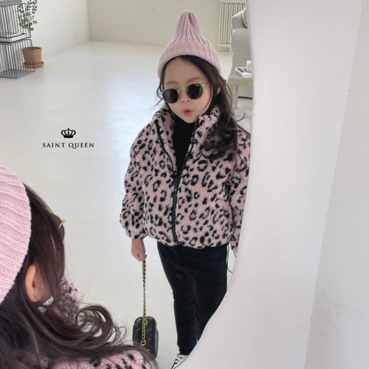 SAINT QUEEN - Korean Children Fashion - #Kfashion4kids - Leopard Fleece Jumper - 9