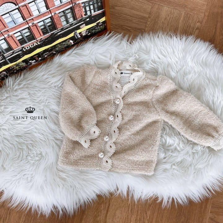 SAINT QUEEN - Korean Children Fashion - #Kfashion4kids - Lace Pearl Cardigan