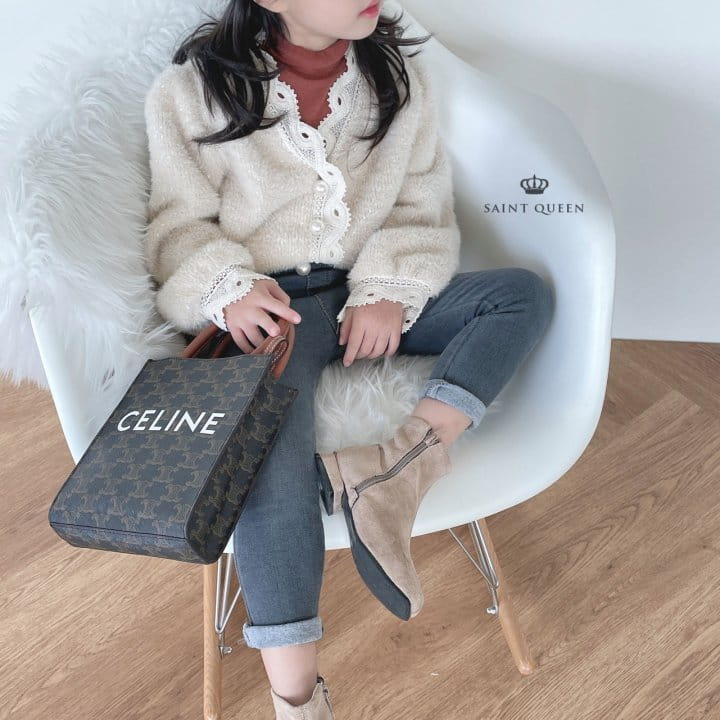 SAINT QUEEN - Korean Children Fashion - #Kfashion4kids - Lace Pearl Cardigan - 10
