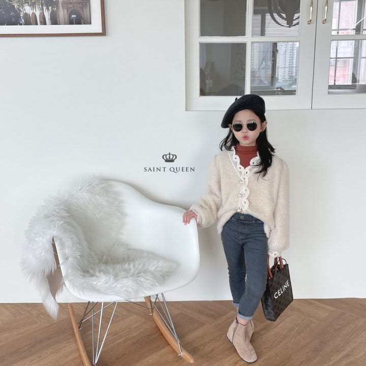 SAINT QUEEN - Korean Children Fashion - #Kfashion4kids - Lace Pearl Cardigan - 11