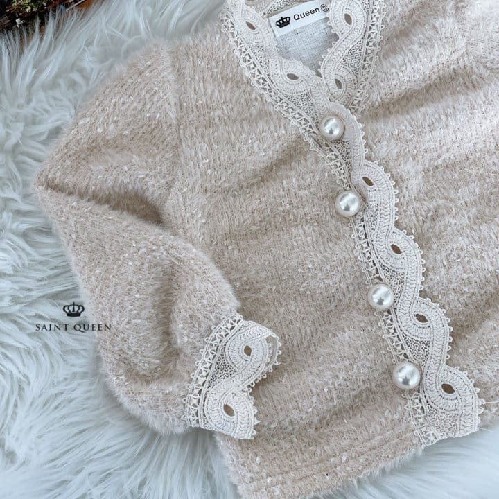 SAINT QUEEN - Korean Children Fashion - #Kfashion4kids - Lace Pearl Cardigan - 2