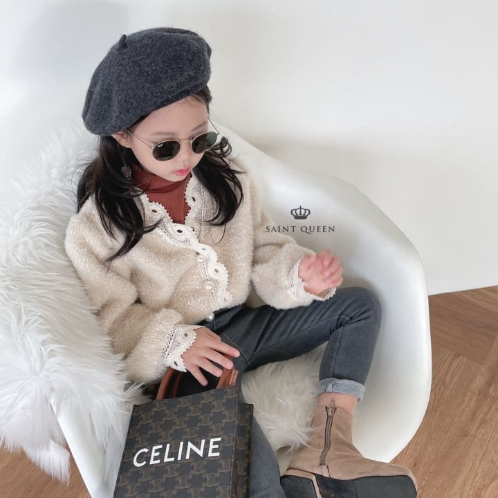 SAINT QUEEN - Korean Children Fashion - #Kfashion4kids - Lace Pearl Cardigan - 4