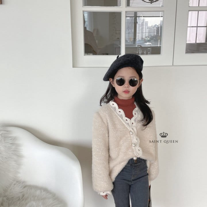 SAINT QUEEN - Korean Children Fashion - #Kfashion4kids - Lace Pearl Cardigan - 6