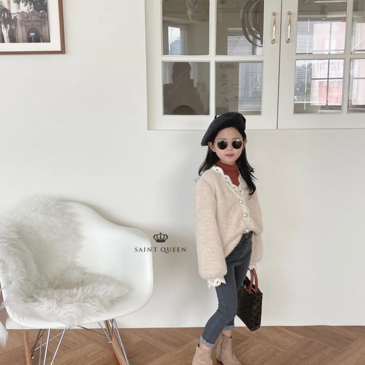 SAINT QUEEN - Korean Children Fashion - #Kfashion4kids - Lace Pearl Cardigan - 7