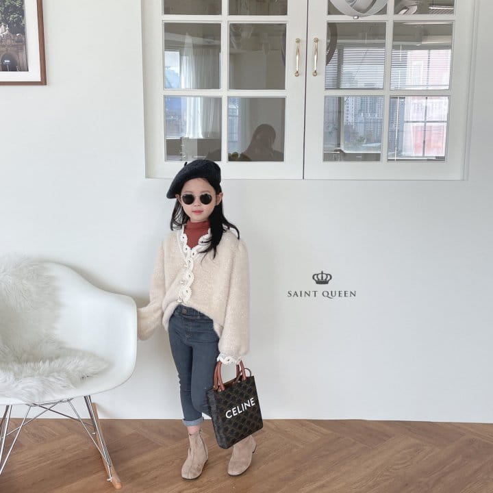 SAINT QUEEN - Korean Children Fashion - #Kfashion4kids - Lace Pearl Cardigan - 8