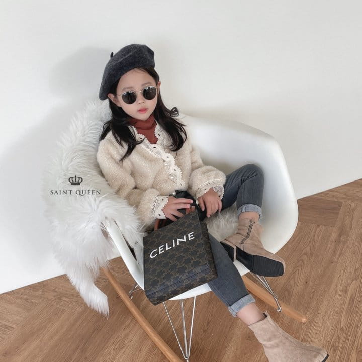SAINT QUEEN - Korean Children Fashion - #Kfashion4kids - Lace Pearl Cardigan - 9