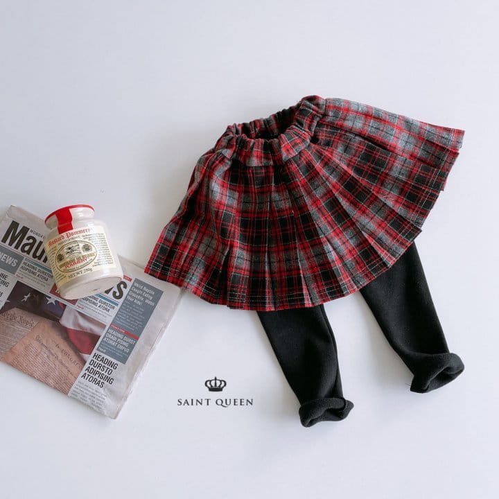 SAINT QUEEN - Korean Children Fashion - #Kfashion4kids - Check Skirt Leggings