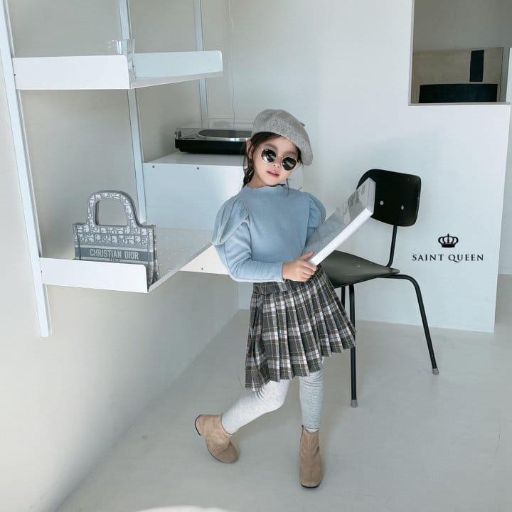 SAINT QUEEN - Korean Children Fashion - #Kfashion4kids - Check Skirt Leggings - 11