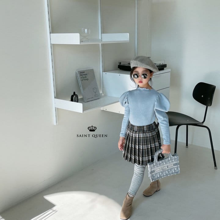SAINT QUEEN - Korean Children Fashion - #Kfashion4kids - Check Skirt Leggings - 12