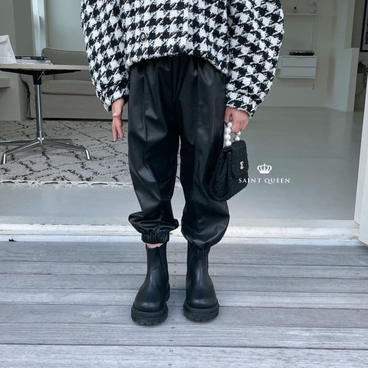 SAINT QUEEN - Korean Children Fashion - #Kfashion4kids - Leather Jogger Pants - 10