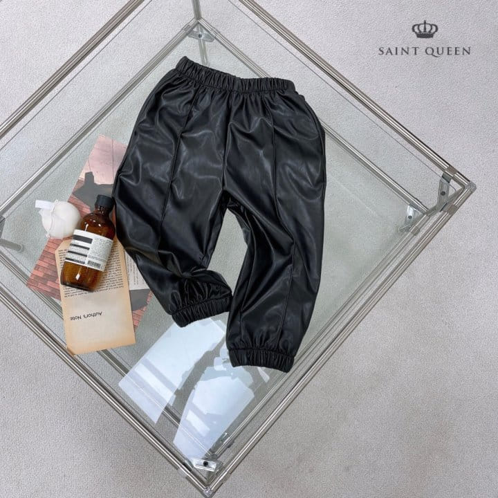 SAINT QUEEN - Korean Children Fashion - #Kfashion4kids - Leather Jogger Pants - 3