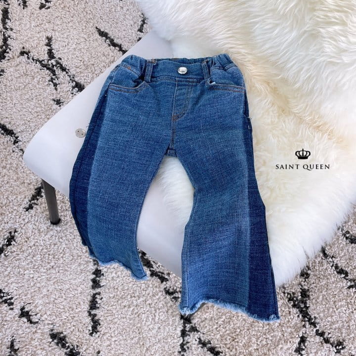 SAINT QUEEN - Korean Children Fashion - #Kfashion4kids - Two Tone Bootscut Pants