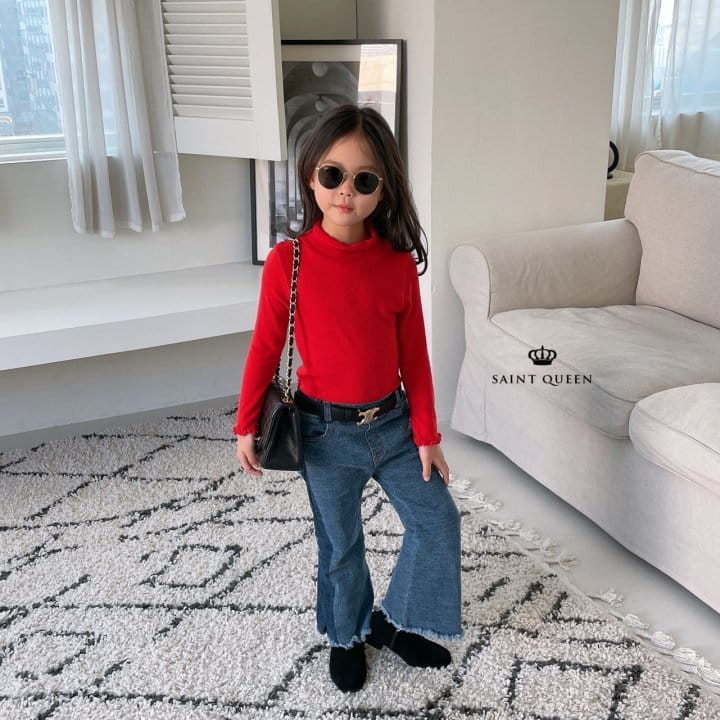 SAINT QUEEN - Korean Children Fashion - #Kfashion4kids - Two Tone Bootscut Pants - 9