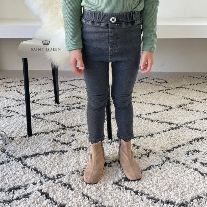 SAINT QUEEN - Korean Children Fashion - #Kfashion4kids - Jewel Skinny Pants - 8