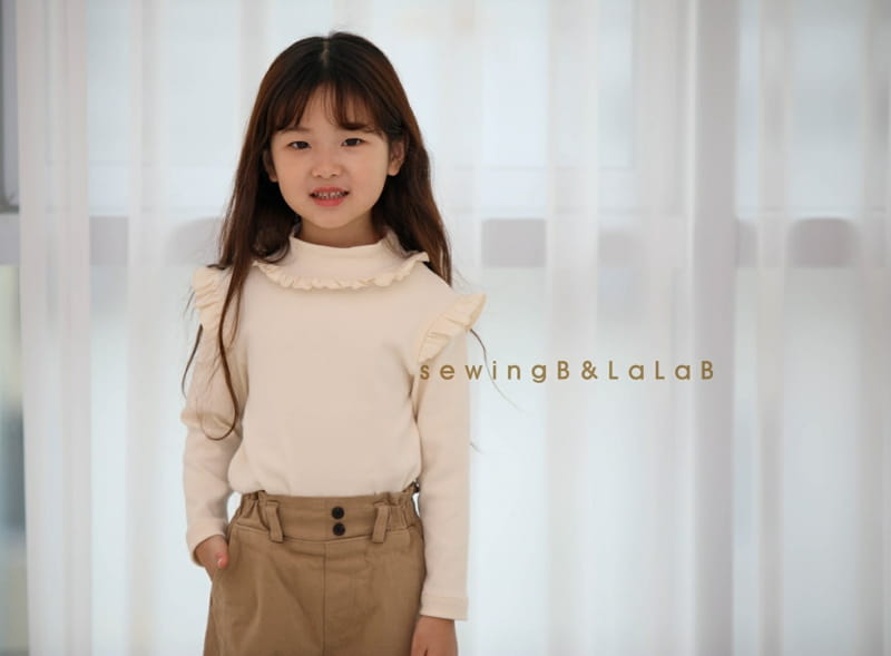 SEWING-B - Korean Children Fashion - #Kfashion4kids - Frill Turtleneck Tee