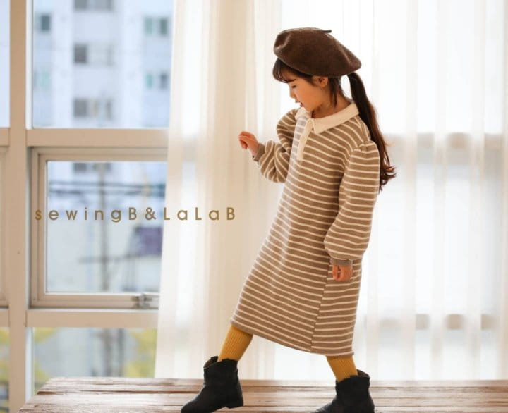 SEWING-B - Korean Children Fashion - #Kfashion4kids - Stripes Long One-piece - 2
