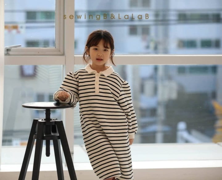 SEWING-B - Korean Children Fashion - #Kfashion4kids - Stripes Long One-piece - 5