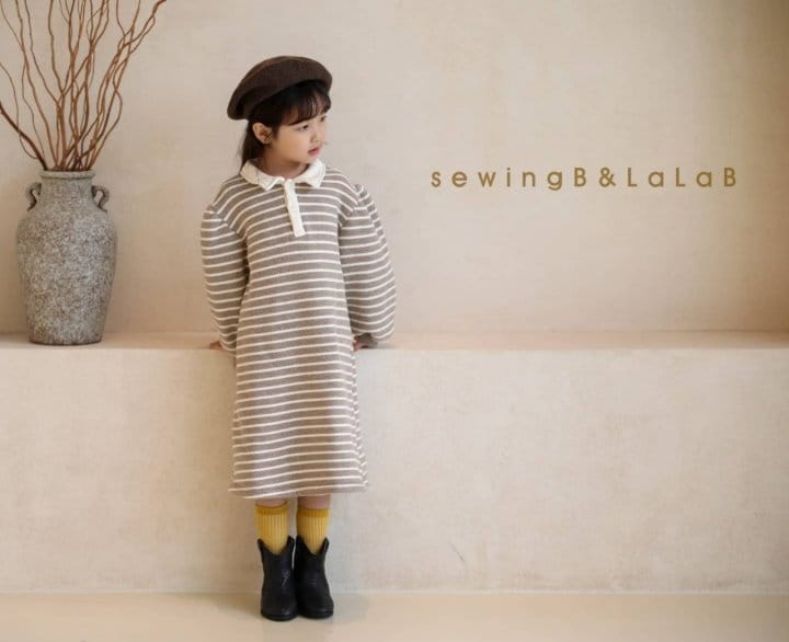 SEWING-B - Korean Children Fashion - #Kfashion4kids - Stripes Long One-piece - 6