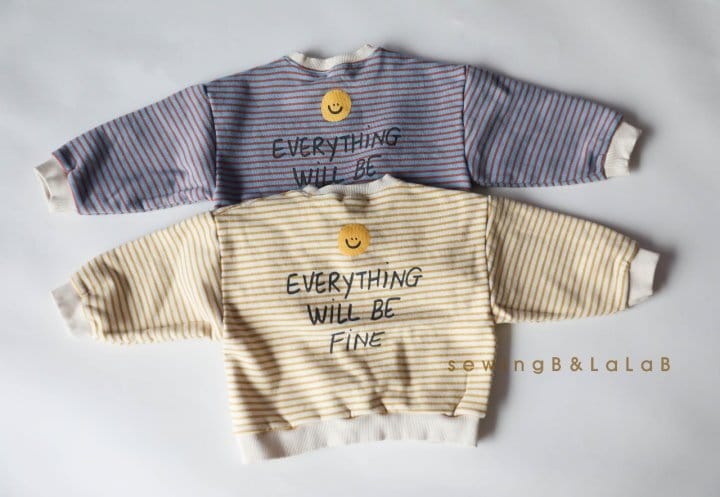 SEWING-B - Korean Children Fashion - #Kfashion4kids - Fleece Stripes Sweatshrit