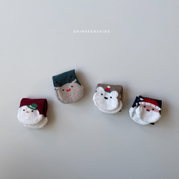 SHINSEAGE KIDS - Korean Children Fashion - #Kfashion4kids - Christmas Sleep Socks [set of 4]
