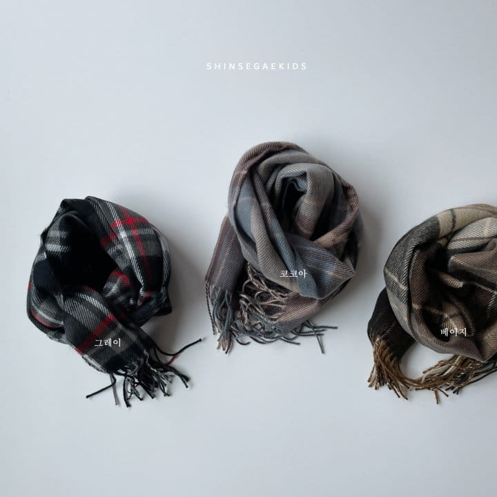 SHINSEAGE KIDS - Korean Children Fashion - #Kfashion4kids - Check Long Muffler - 3