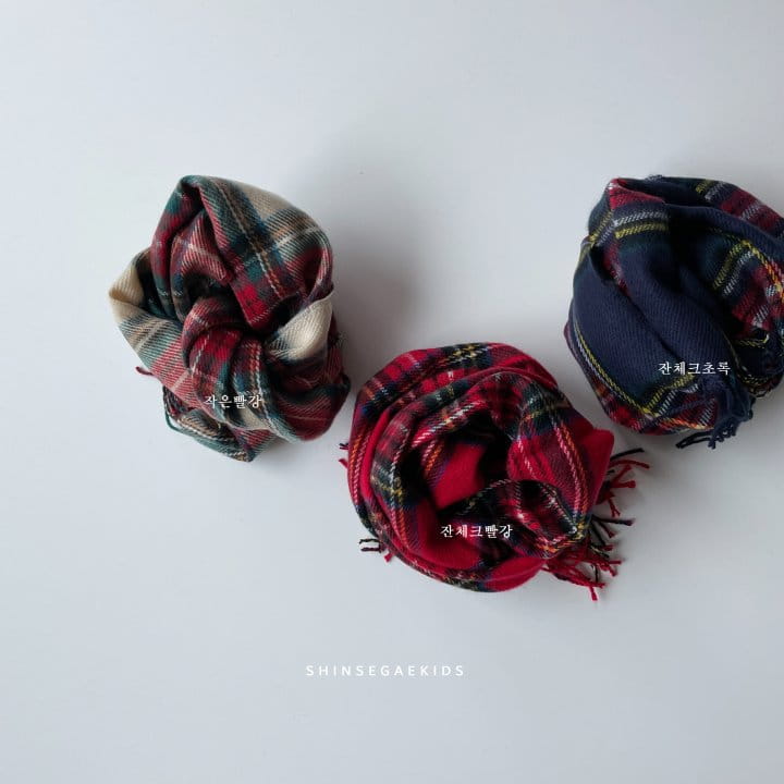 SHINSEAGE KIDS - Korean Children Fashion - #Kfashion4kids - Check Long Muffler - 4