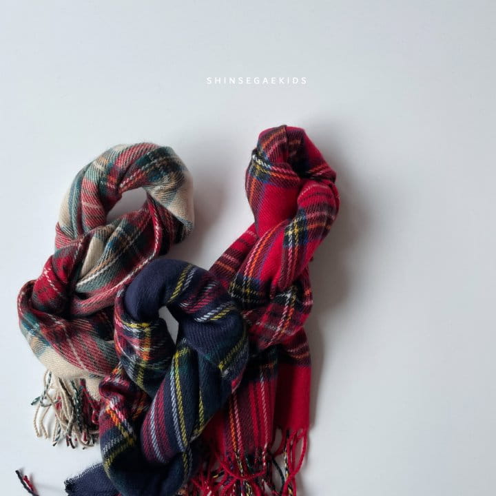SHINSEAGE KIDS - Korean Children Fashion - #Kfashion4kids - Check Long Muffler - 5