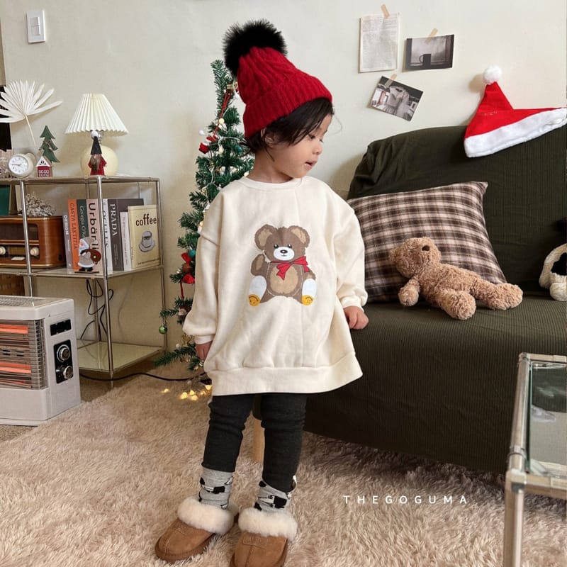 SHINSEAGE KIDS - Korean Children Fashion - #Kfashion4kids - Bear Smile Long Sweatshirt - 5