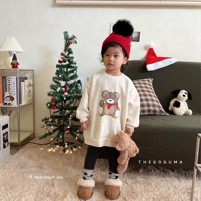 SHINSEAGE KIDS - Korean Children Fashion - #Kfashion4kids - Bear Smile Long Sweatshirt - 6
