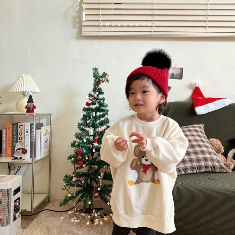 SHINSEAGE KIDS - Korean Children Fashion - #Kfashion4kids - Bear Smile Long Sweatshirt - 7