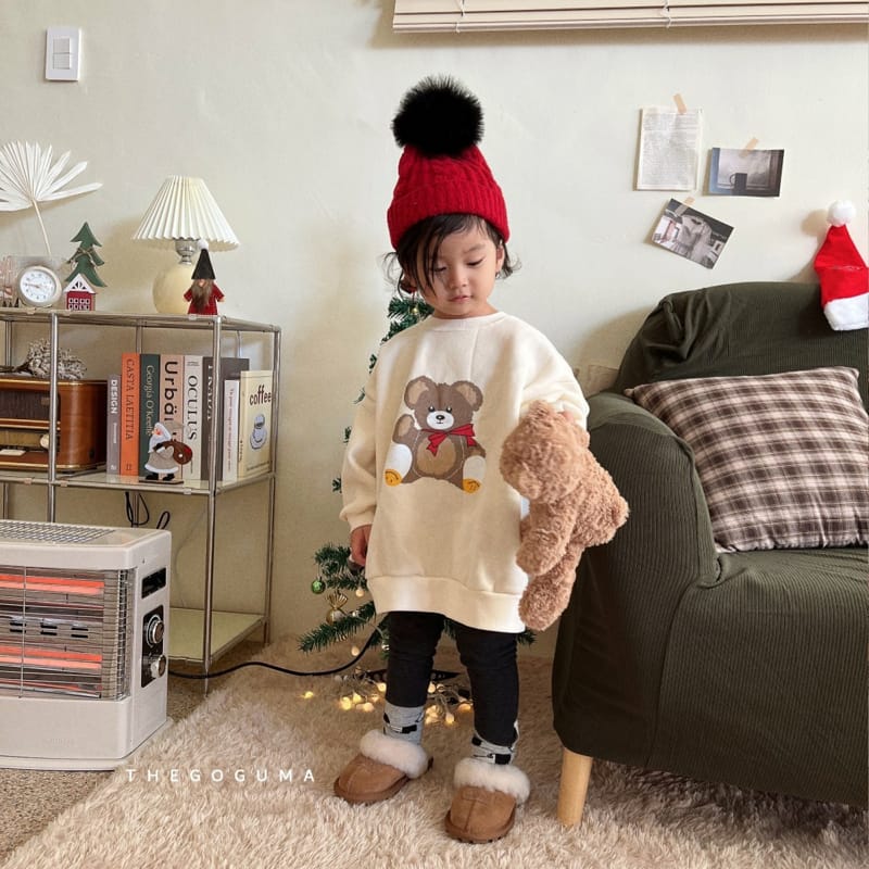 SHINSEAGE KIDS - Korean Children Fashion - #Kfashion4kids - Bear Smile Long Sweatshirt - 9