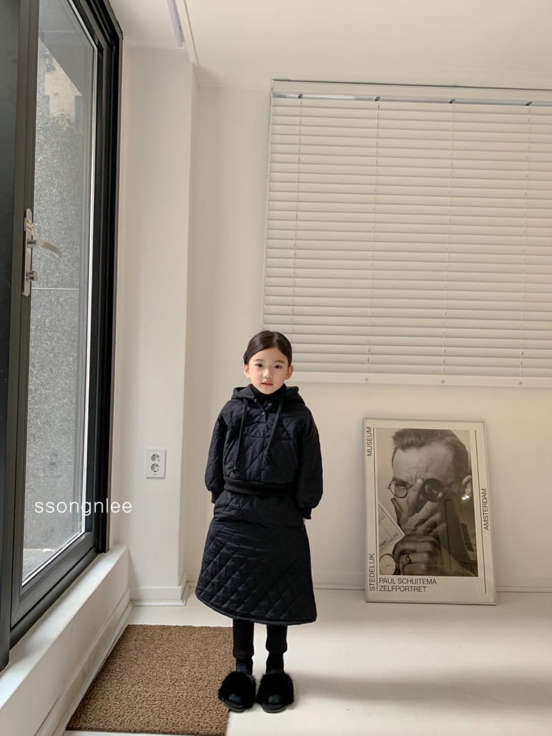 SSONGNLEE - Korean Children Fashion - #Kfashion4kids - Quilting Skirt Top Set - 2