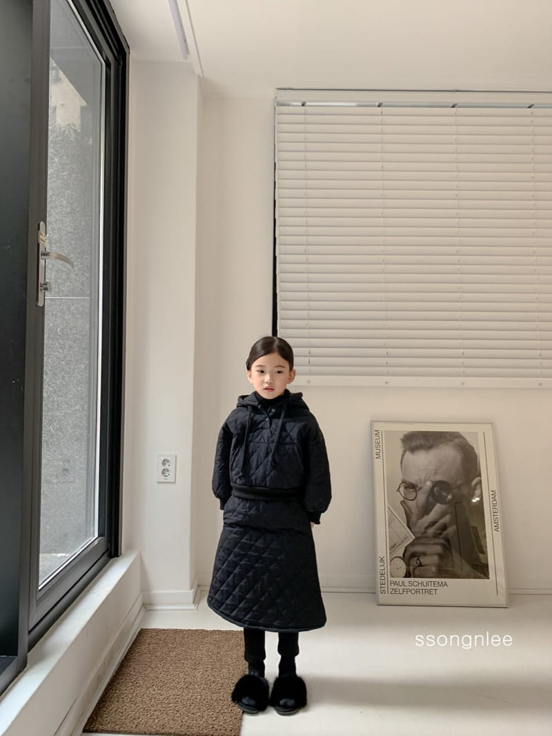 SSONGNLEE - Korean Children Fashion - #Kfashion4kids - Quilting Skirt Top Set - 3