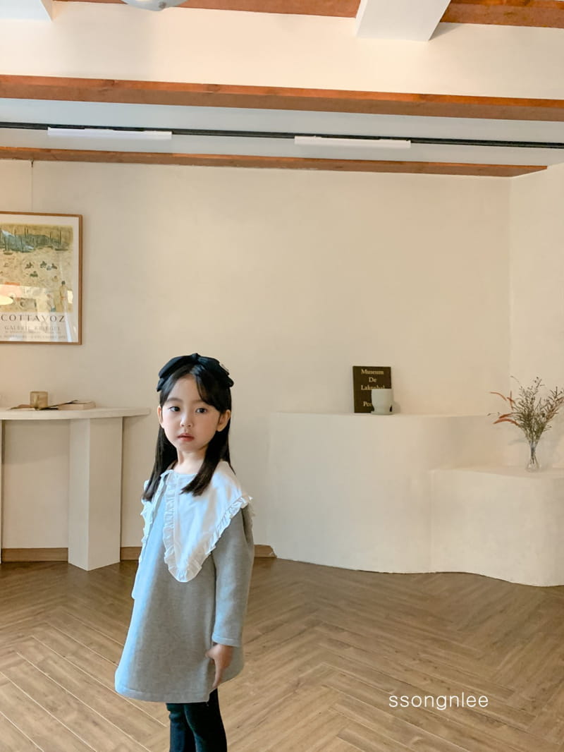 SSONGNLEE - Korean Children Fashion - #Kfashion4kids - Big Collar One-piece - 5