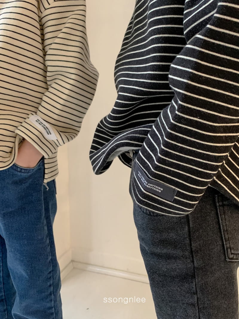 SSONGNLEE - Korean Children Fashion - #Kfashion4kids - Stripes Turtleneck Tee