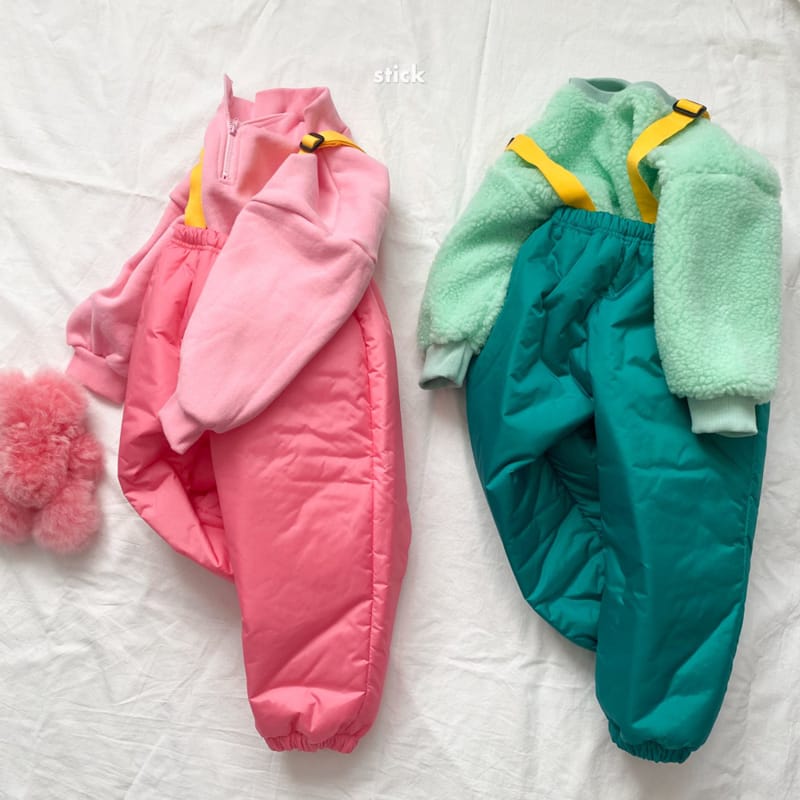 STICK - Korean Children Fashion - #Kfashion4kids - Sled Jumper Dungarees Set