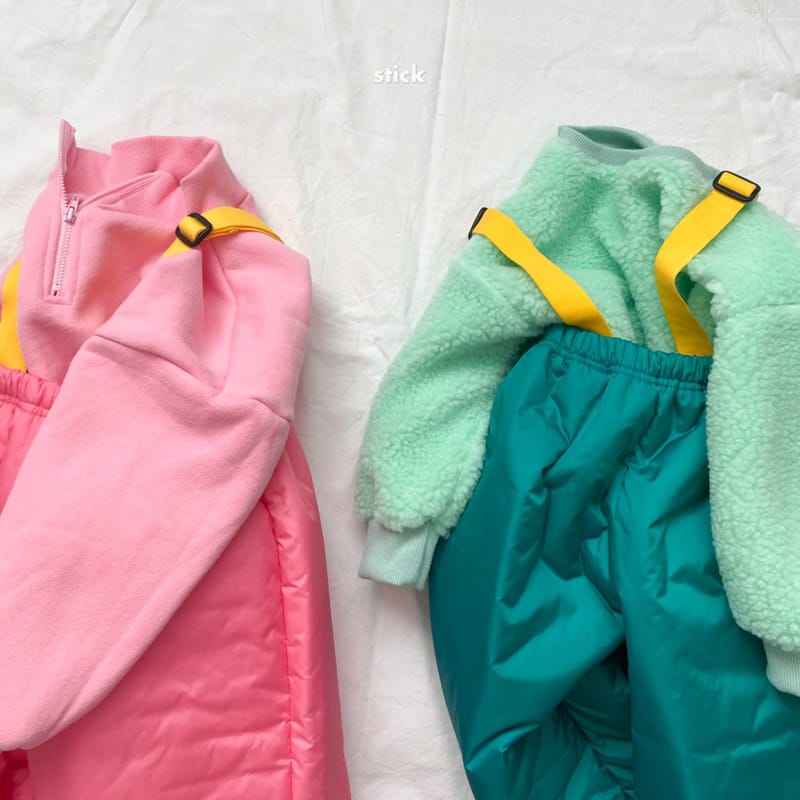 STICK - Korean Children Fashion - #Kfashion4kids - Sled Jumper Dungarees Set - 2