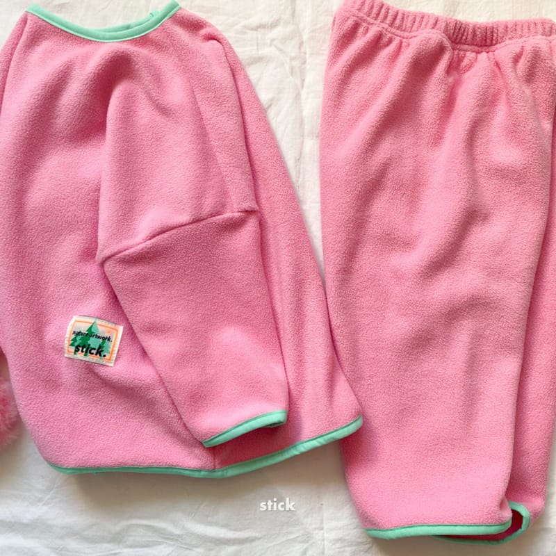 STICK - Korean Children Fashion - #Kfashion4kids - Fleece Pajamas Set with Mom - 2